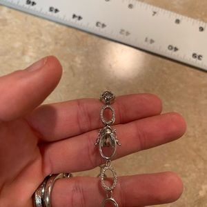14K White Gold and Diamond Bracelet